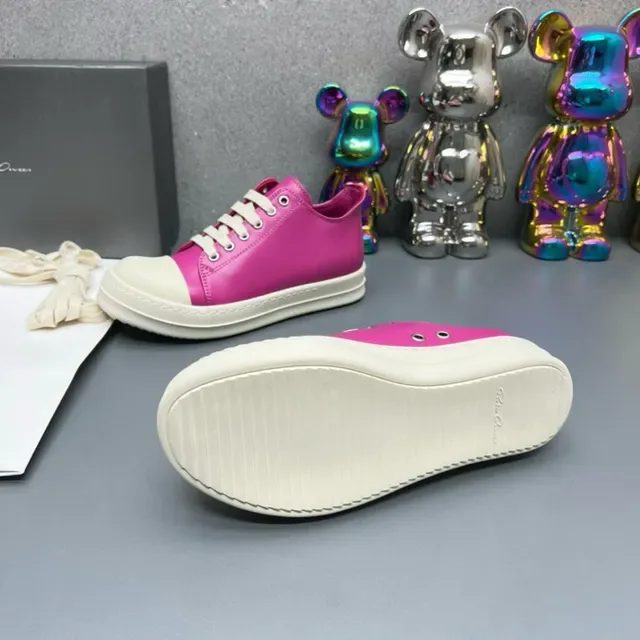 Magenta and Cream Two-Tone Low-Top Sneakers 5