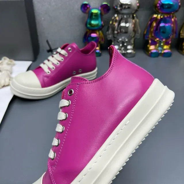 Magenta and Cream Two-Tone Low-Top Sneakers 6