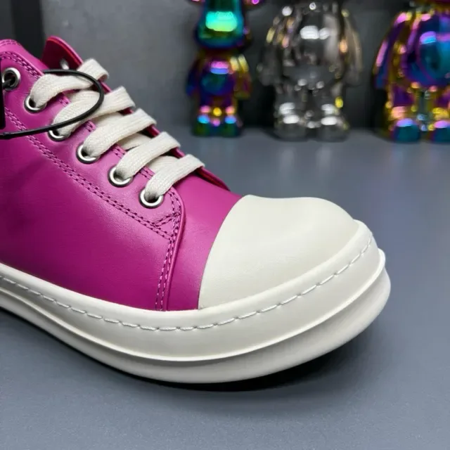 Magenta and Cream Two-Tone Low-Top Sneakers 7
