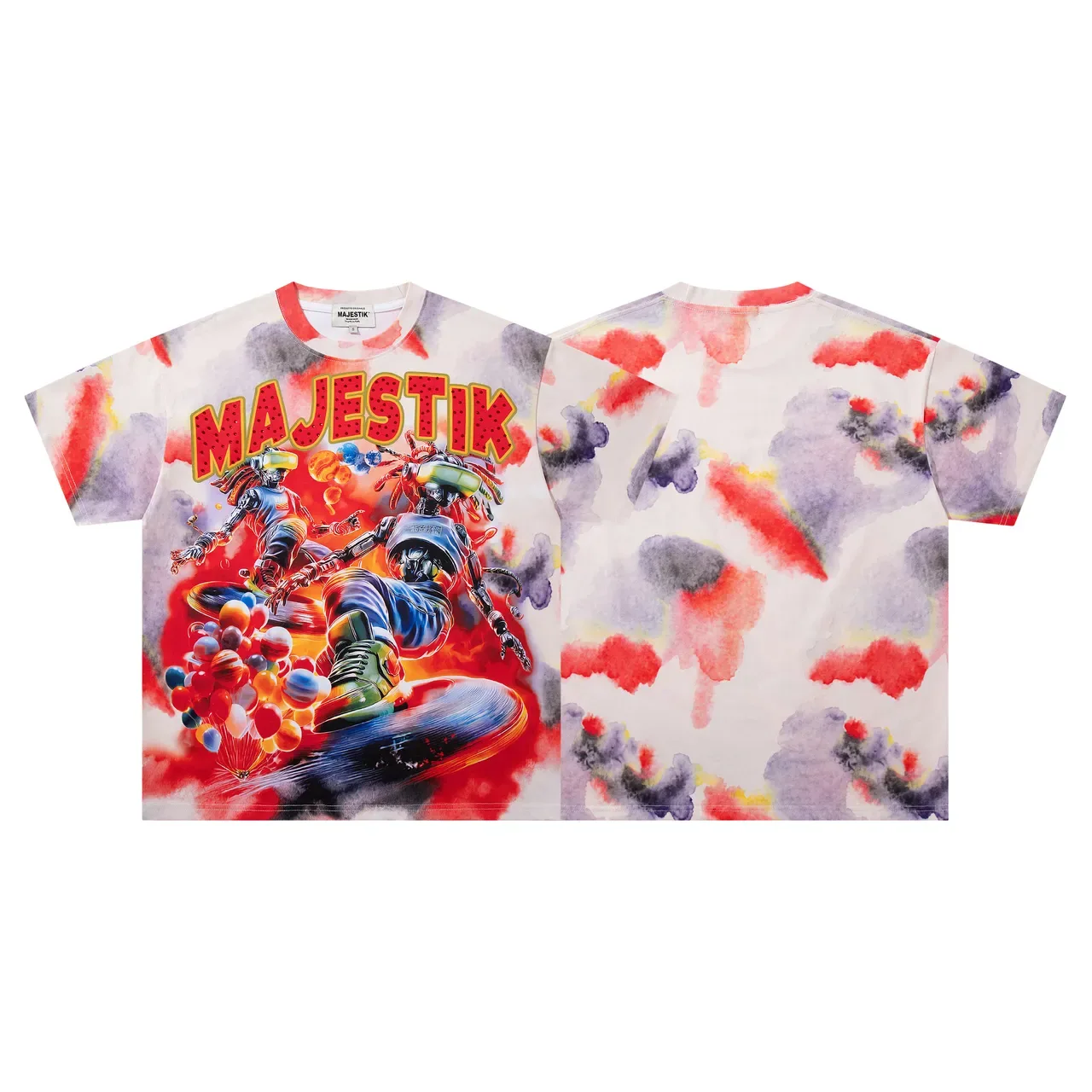 MAJESTIK Graphic-Print Oversized T-Shirt 1