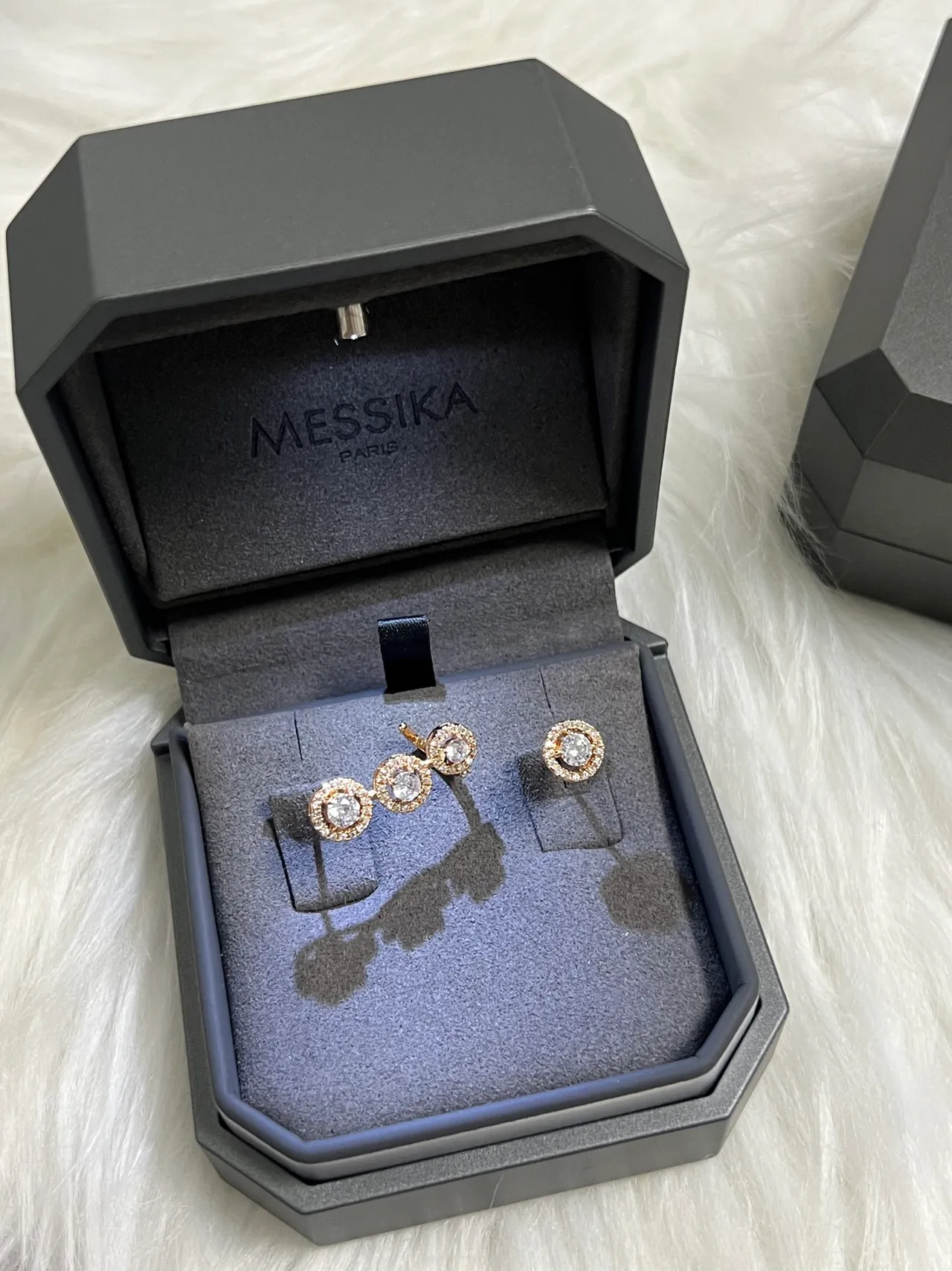 Messika Halo-Set Round Diamond Stud Earrings 2