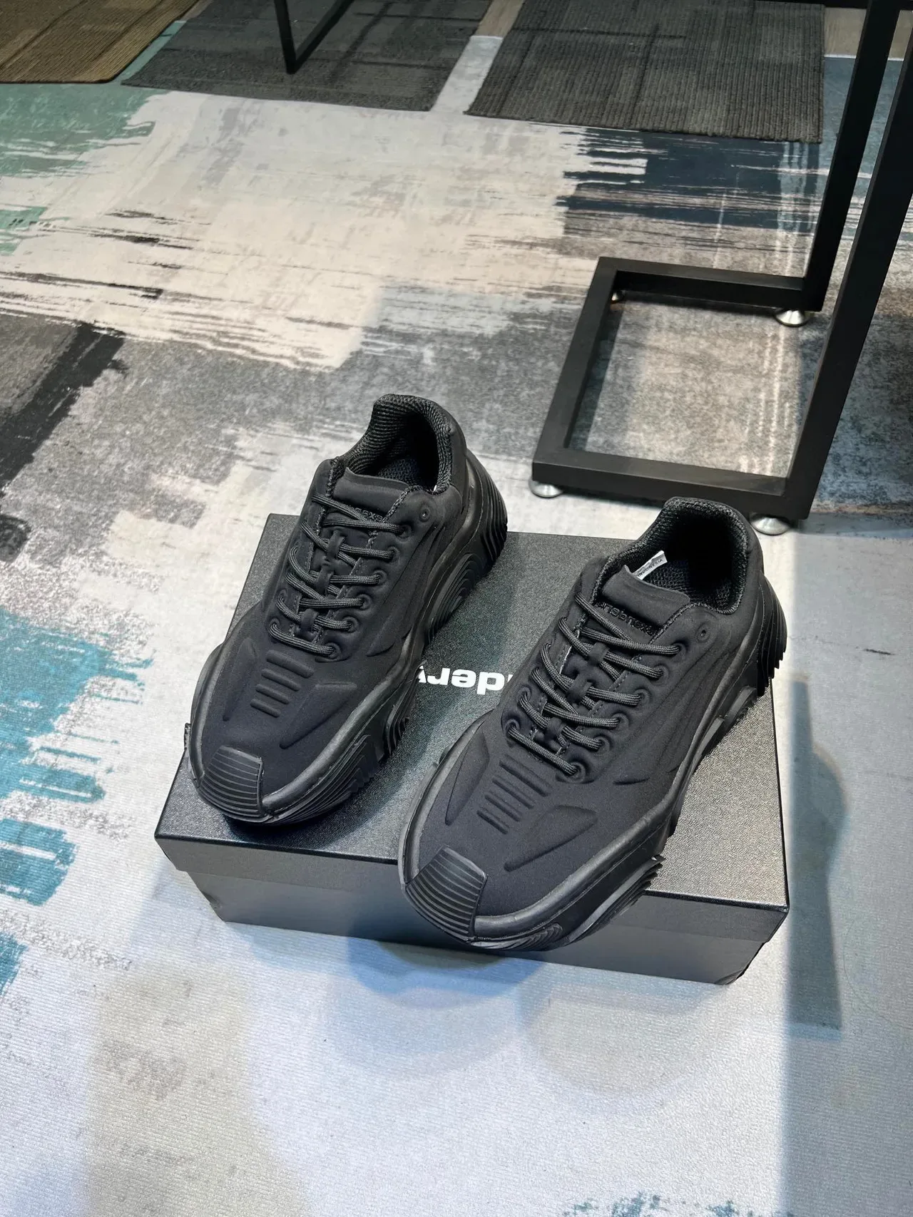 Monochrome Black Chunky Silhouette Lifestyle Sneaker 6