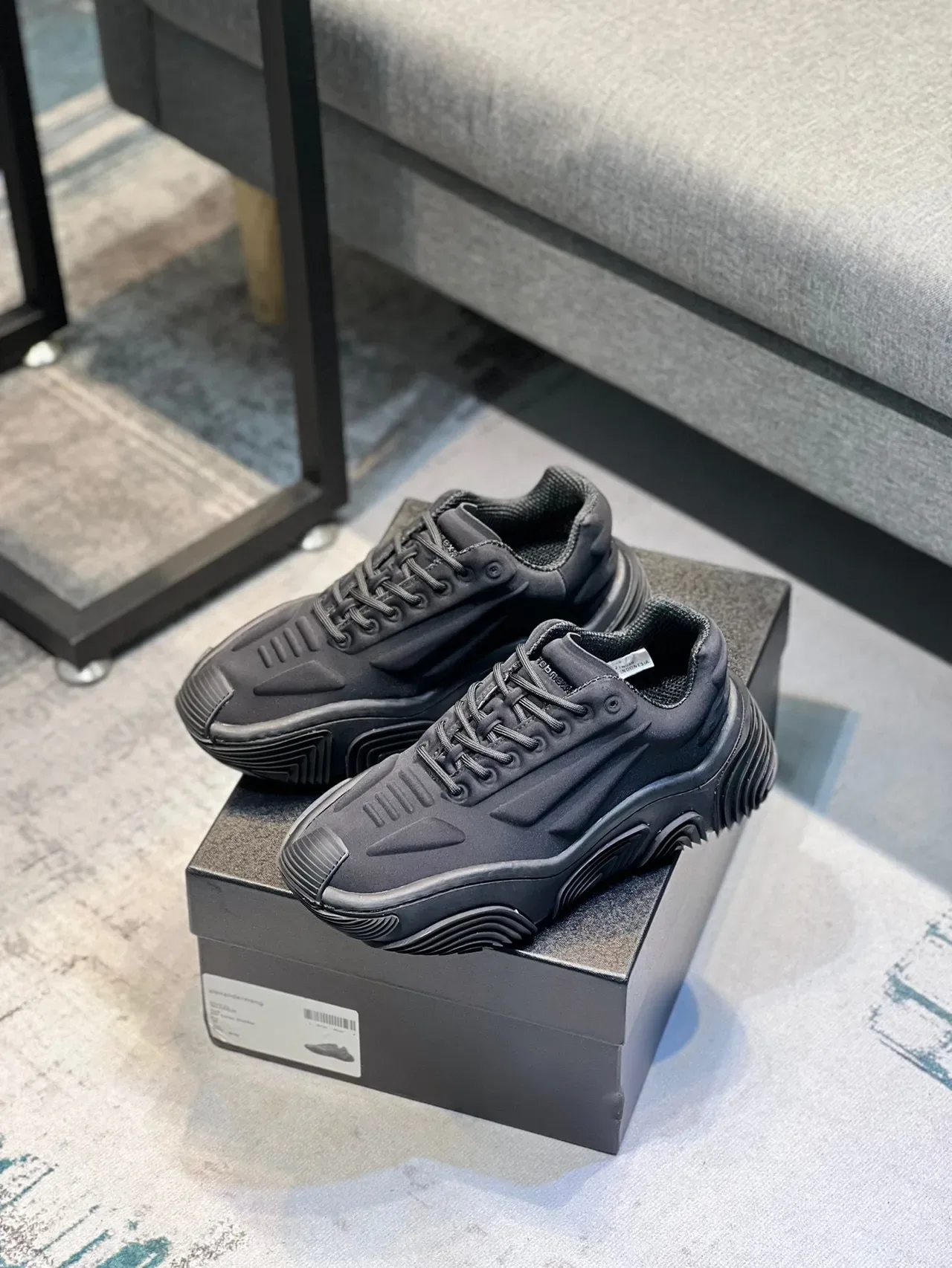 Monochrome Black Chunky Silhouette Lifestyle Sneaker 8