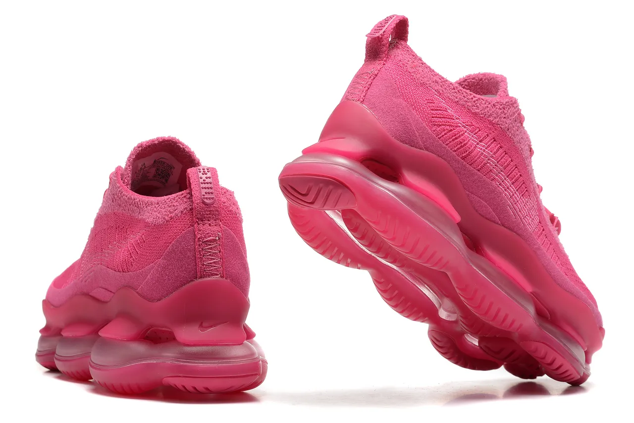 Monochrome Pink Knit Lace-Up Sneaker 5