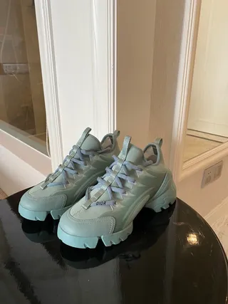 Monochrome Sage Green Chunky Sneakers 7