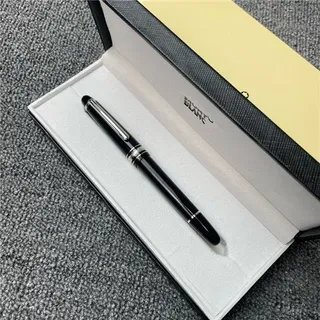 蒙特布兰克 Meisterstück 黑色银色光泽树脂镀铂边手提包