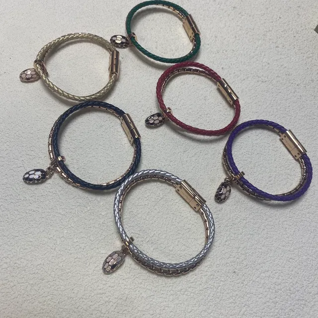 Multicolor Braided Leather-Like Band Magnetic Clasp Bracelet 3