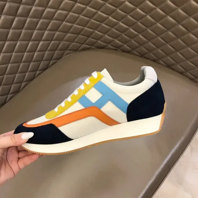 Multicolor Color-Block Retro Runner Lifestyle Sneakers 3
