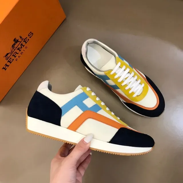 Multicolor Color-Block Retro Runner Lifestyle Sneakers 6