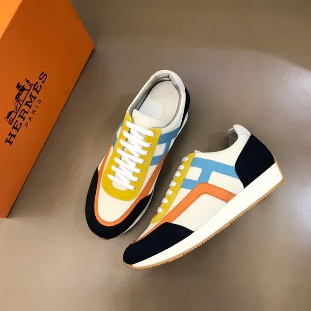Multicolor Color-Block Retro Runner Lifestyle Sneakers 8