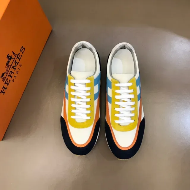 Multicolor Color-Block Retro Runner Lifestyle Sneakers 9