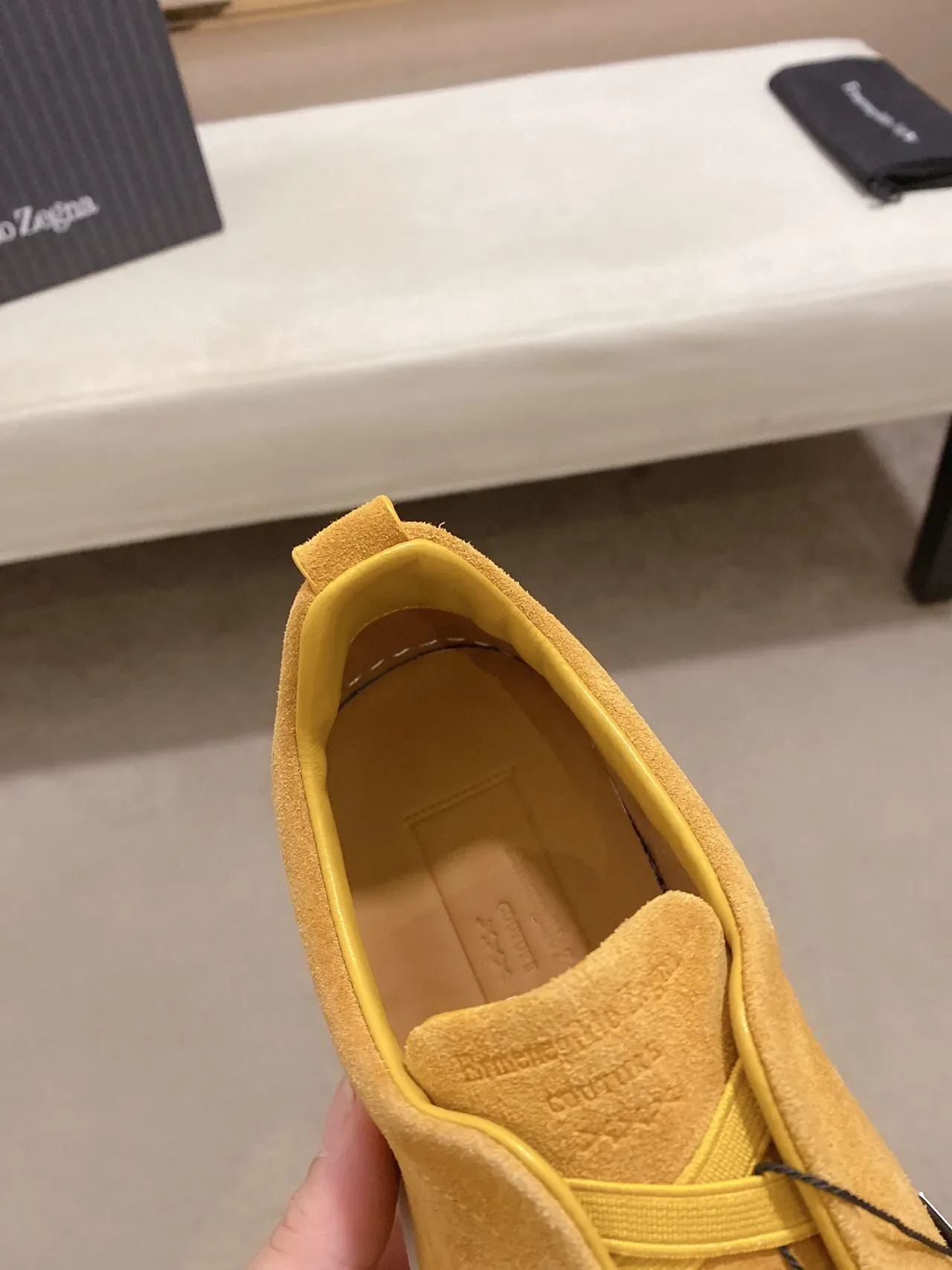 Mustard Yellow Suede Slip-On Lifestyle Sneaker 5