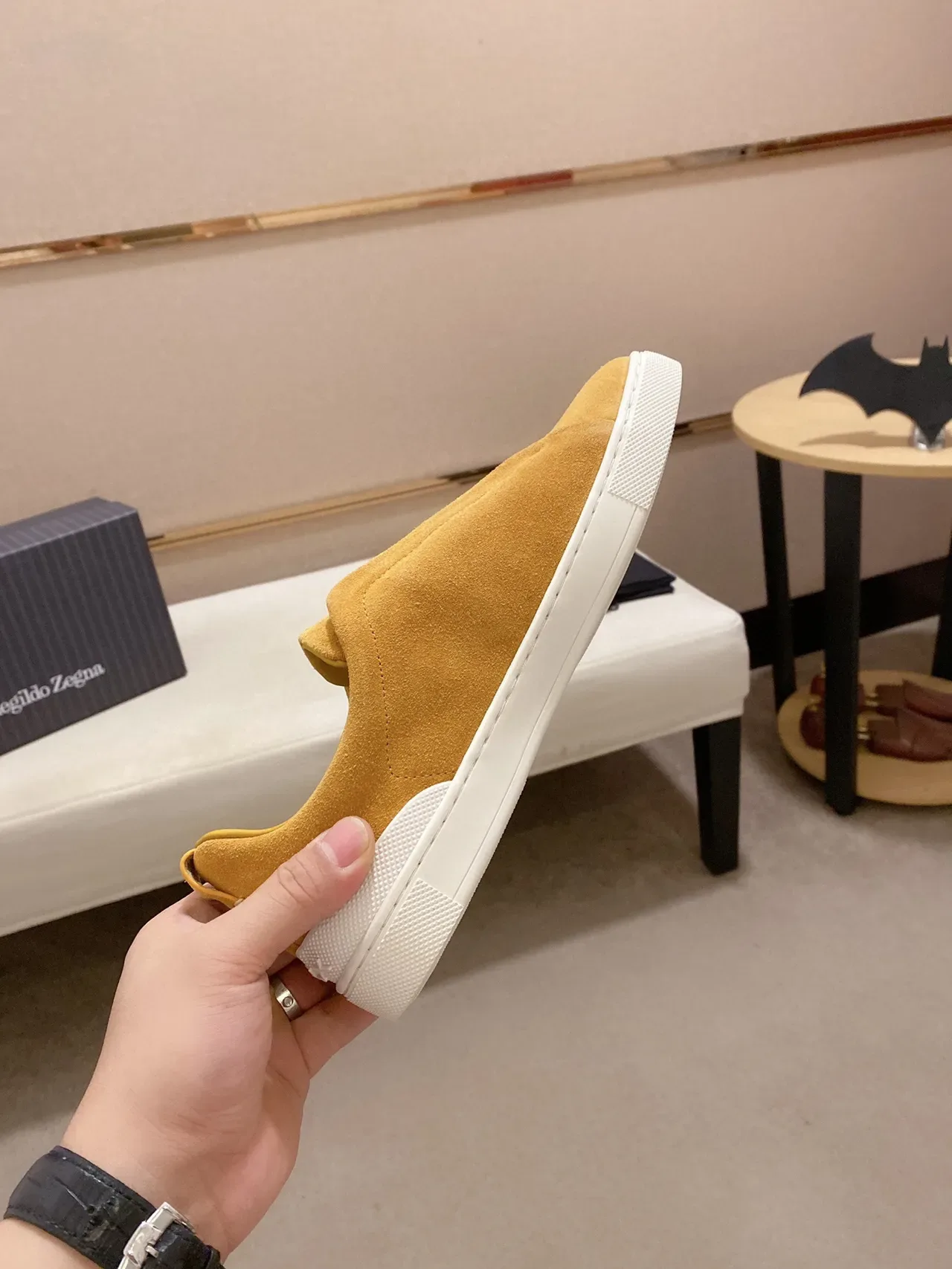 Mustard Yellow Suede Slip-On Lifestyle Sneaker 6
