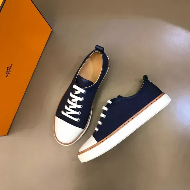 Navy and White Canvas Toe-Cap Sneaker 8