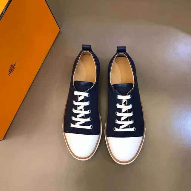 Navy and White Canvas Toe-Cap Sneaker 9