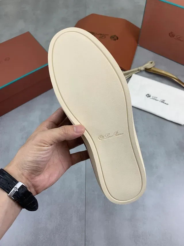 Navy Beige Upper Cream Laces Canvas Shoes 2