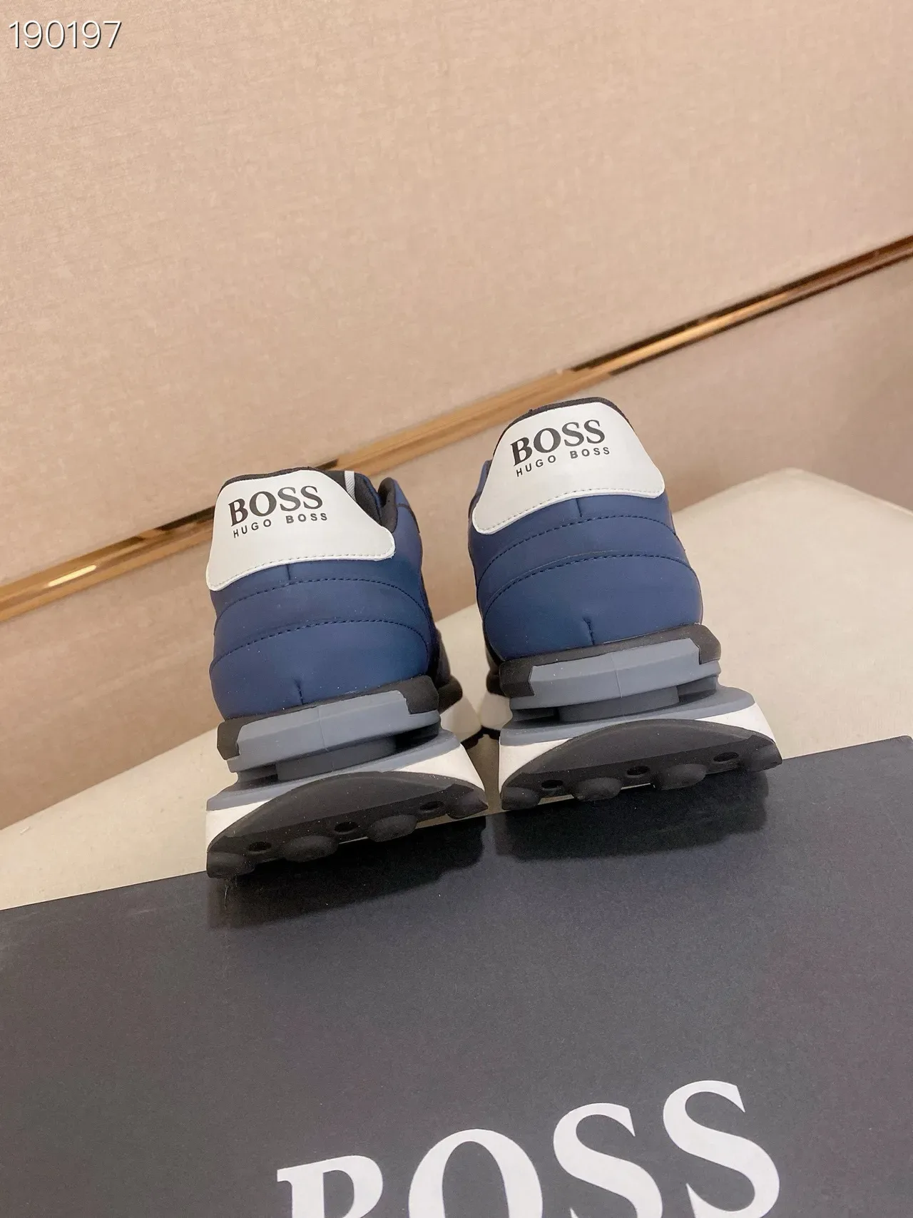 Navy Blue Embossed Panel Lifestyle Sneakers 2