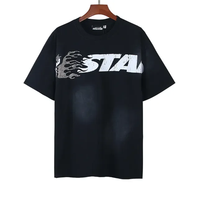Navy Oversized Graphic Flame Print T-Shirt 5