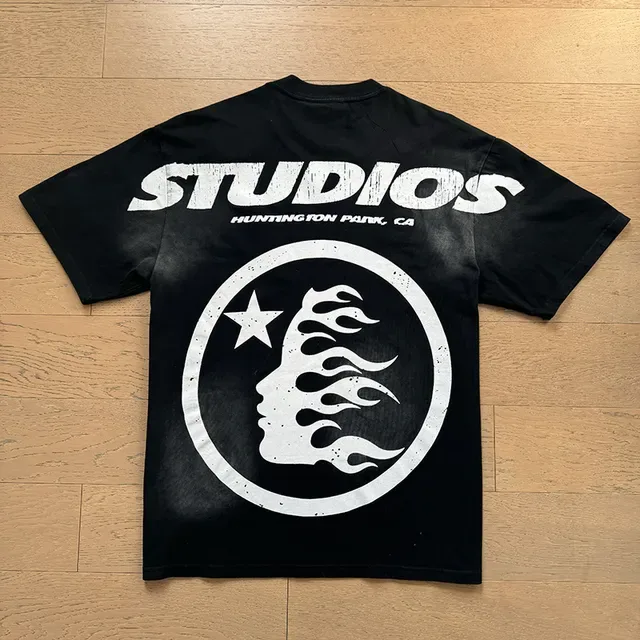Navy Oversized Graphic Flame Print T-Shirt 10