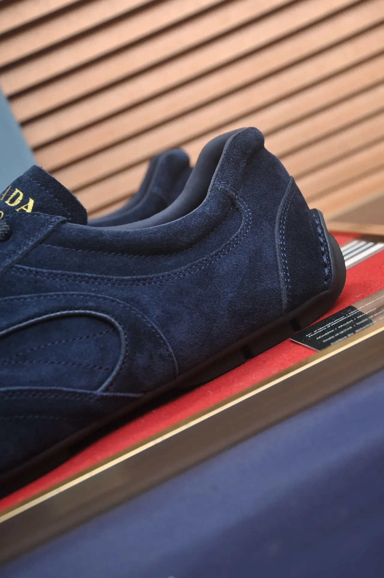 Navy Suede Low-Top Lace-Up Sneaker 2