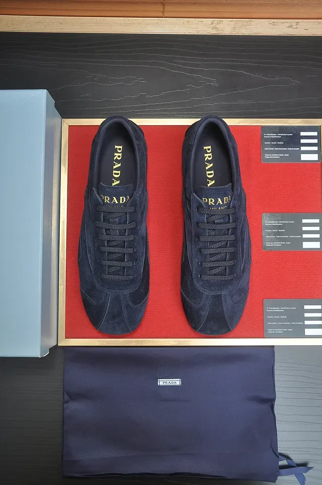 Navy Suede Low-Top Lace-Up Sneaker 5
