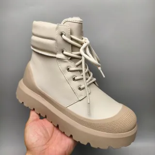 Off-White Beige Chunky Lug Sole Ankle Boot