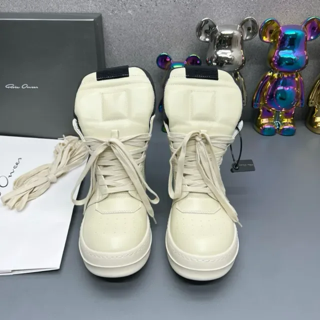 Off-White Cream and Green High-Top Zippered Sneakers 2