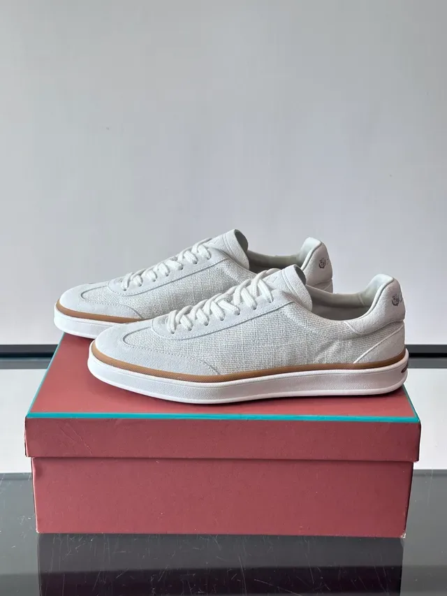 Off-White Textile Low-Top Lifestyle Sneakers 5