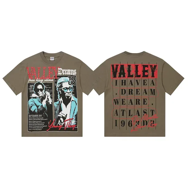 Olive and Black Graphic Tour Poster T-Shirt 4