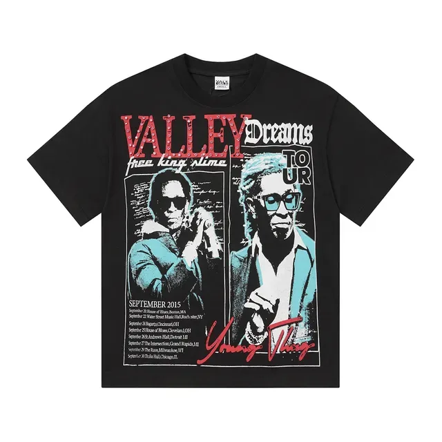 Olive and Black Graphic Tour Poster T-Shirt 5