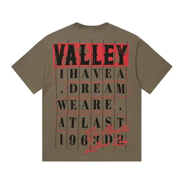 Olive and Black Graphic Tour Poster T-Shirt 8