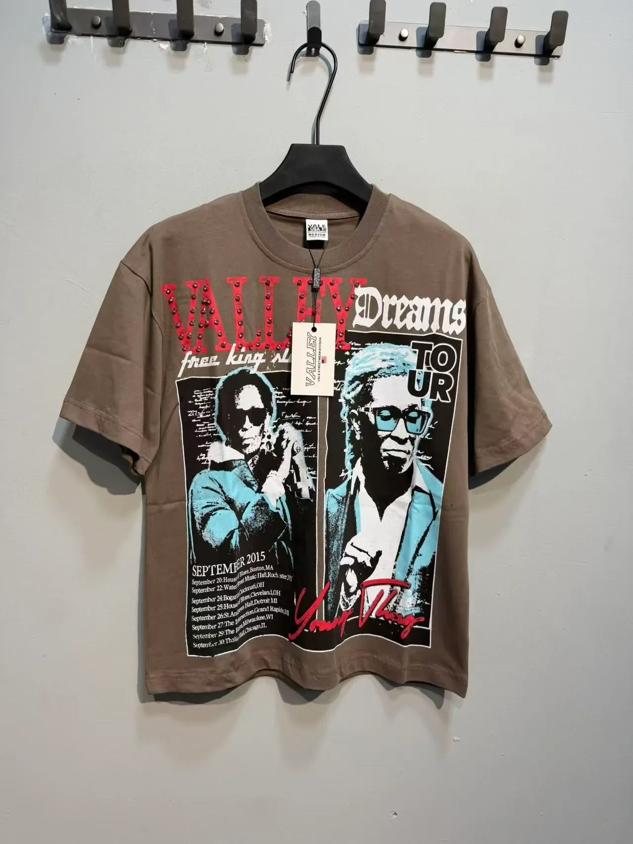 Olive and Black Graphic Tour Poster T-Shirt 11