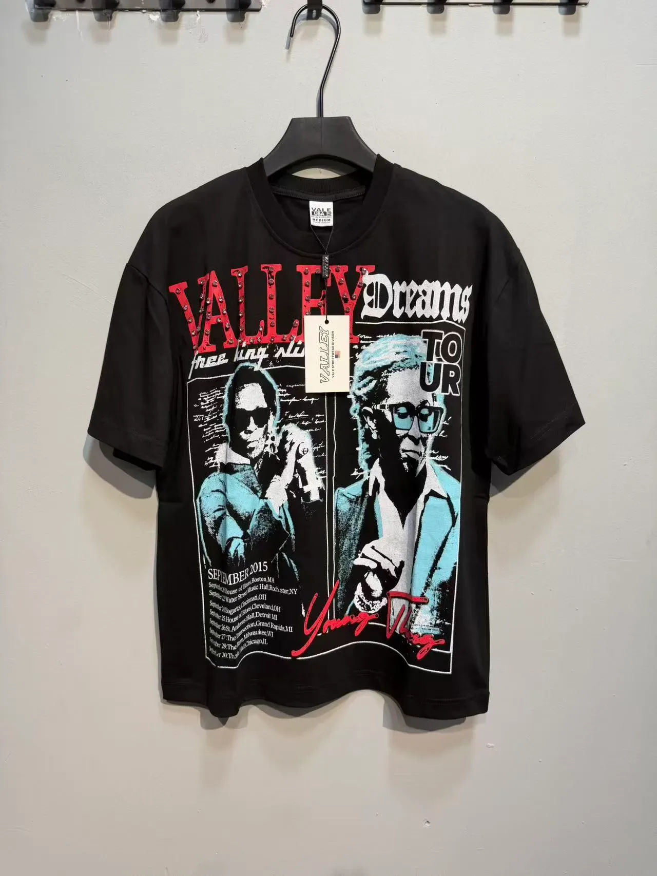 Olive and Black Graphic Tour Poster T-Shirt 14