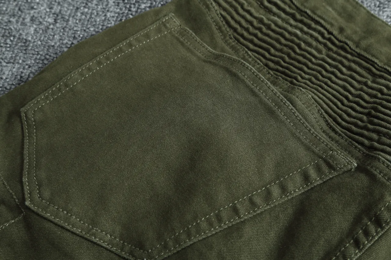Olive Green Cargo-Style Zippered Pocket Shorts 4