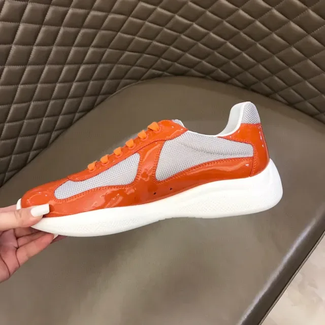 Orange and Gray Glossy Lifestyle Sneaker 4