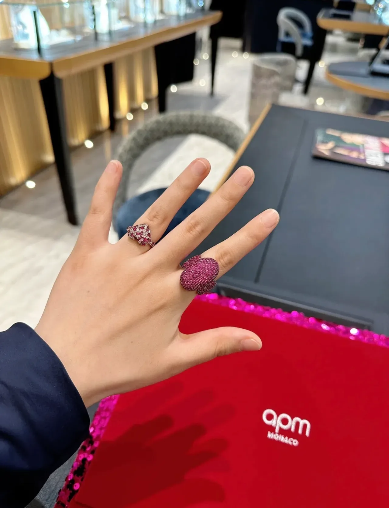 Pavé Pink Gemstone Dome Ring 3