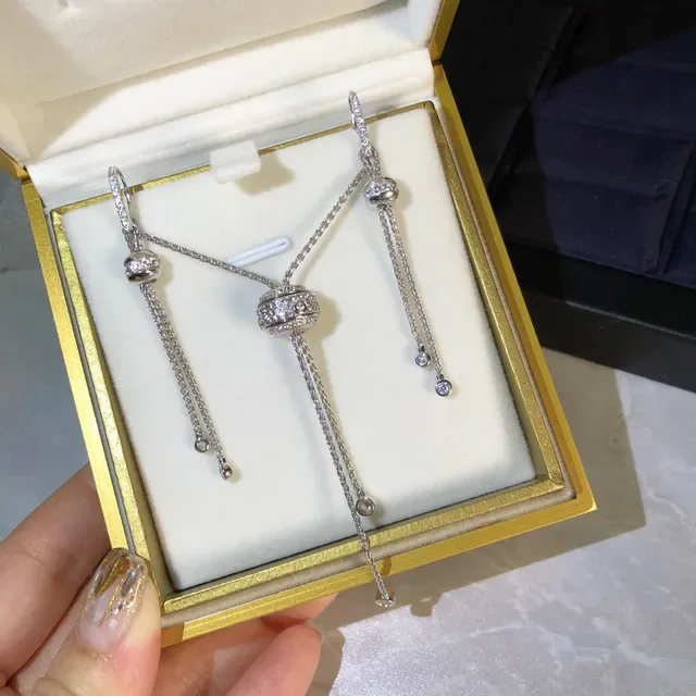 Piaget Possession-Style Pavé Diamond Cylindrical Pendant Necklace 6