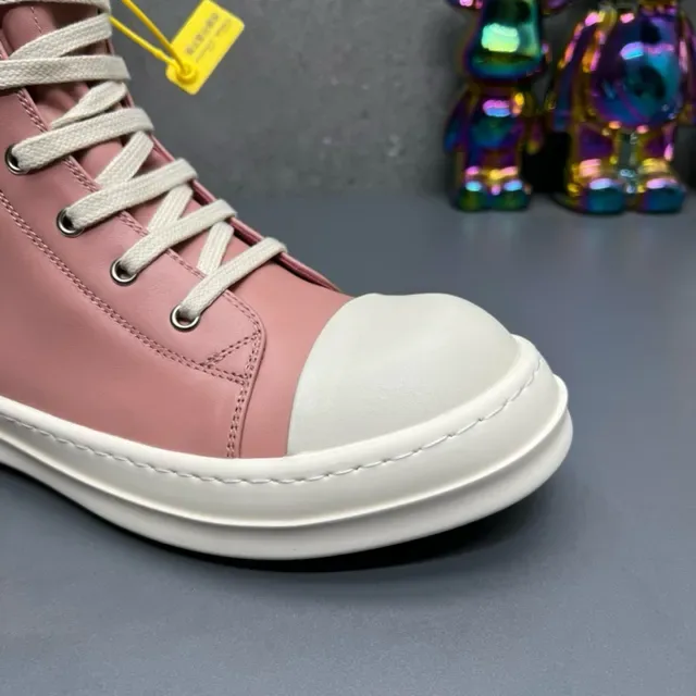 Pink and Cream High-Top Zipper Lifestyle Sneakers 7
