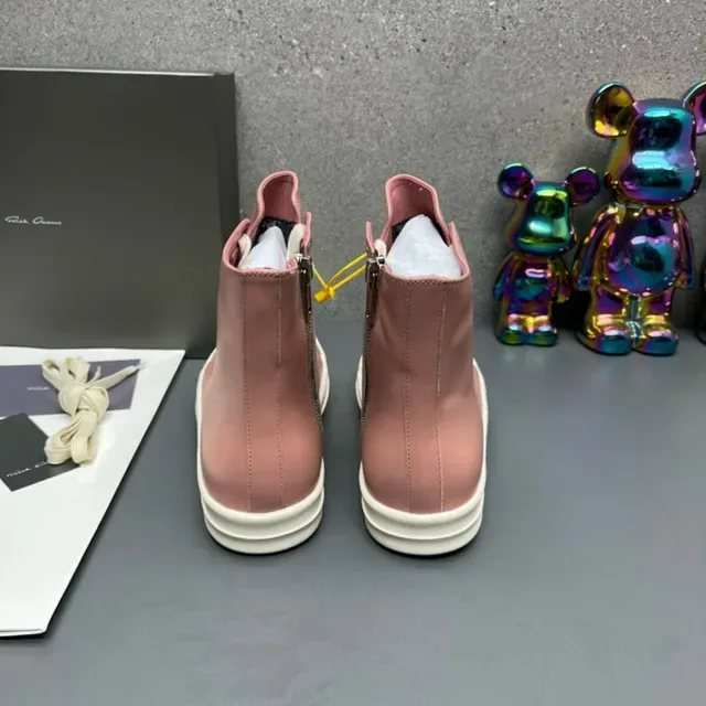 Pink and Cream High-Top Zipper Lifestyle Sneakers 8