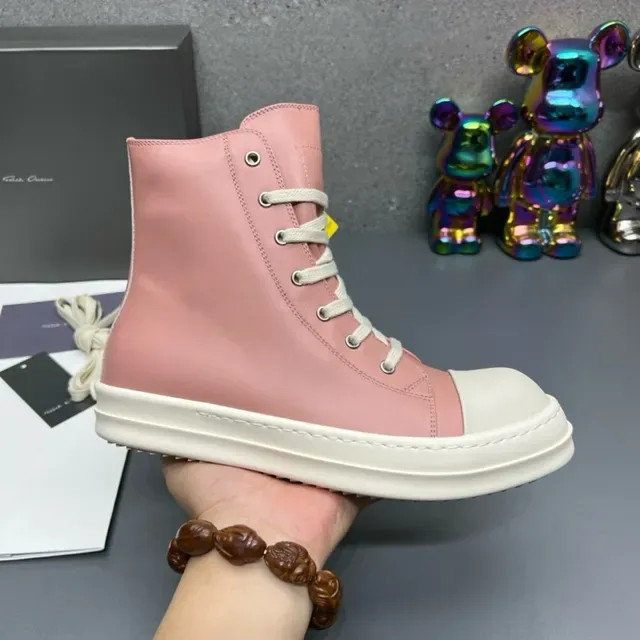 Pink and Cream High-Top Zipper Lifestyle Sneakers 9
