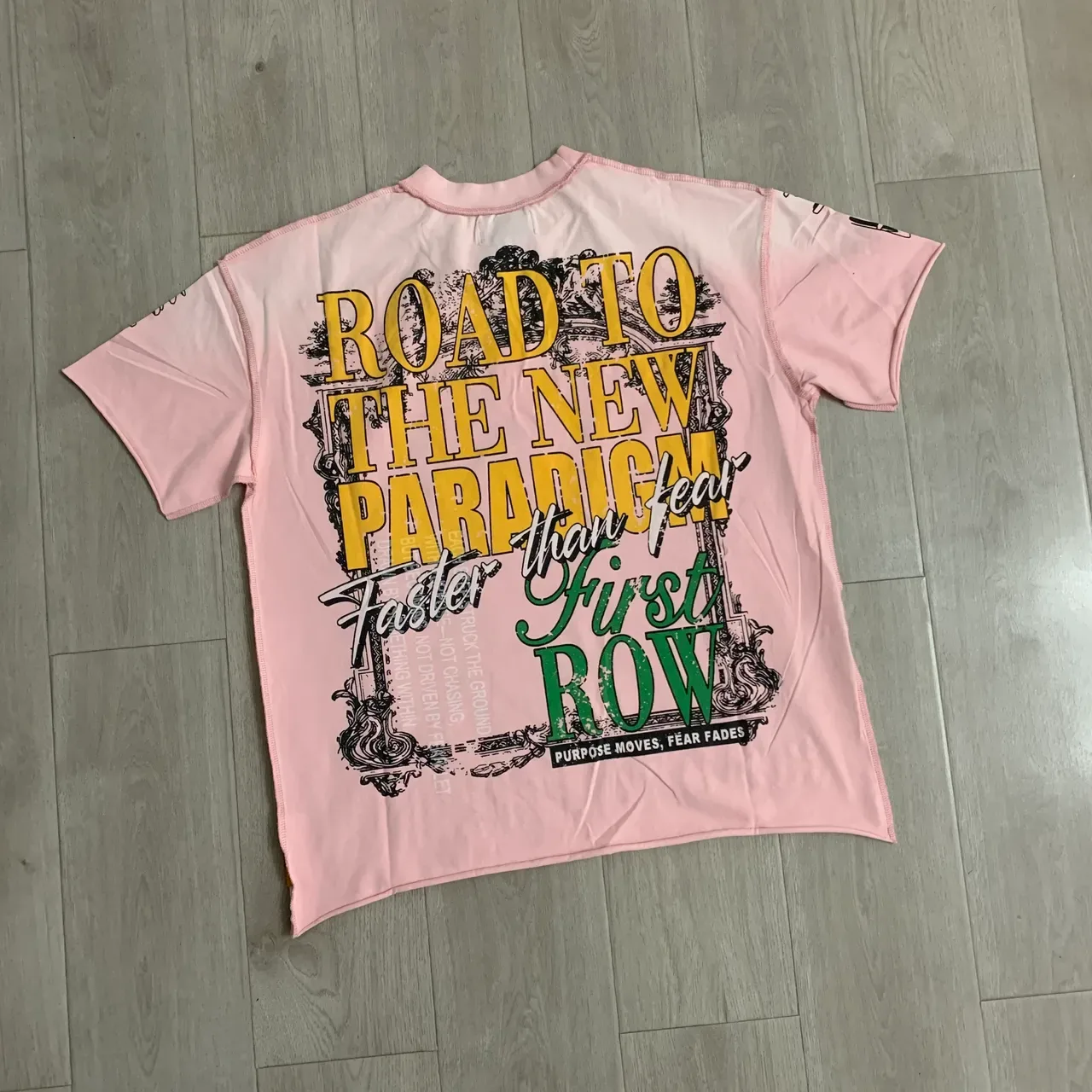 Pink Graphic-Print Oversized T-Shirt 5