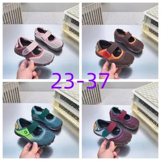 Pink Gray Mesh Upper Single Velcro Strap Mary Jane Shoes