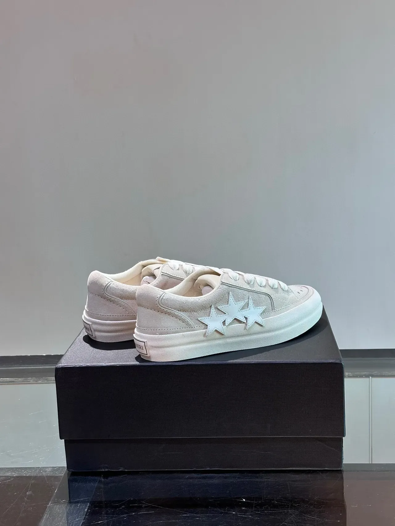 Pink Silver Low-Top Suede-Like Upper Sneakers 6