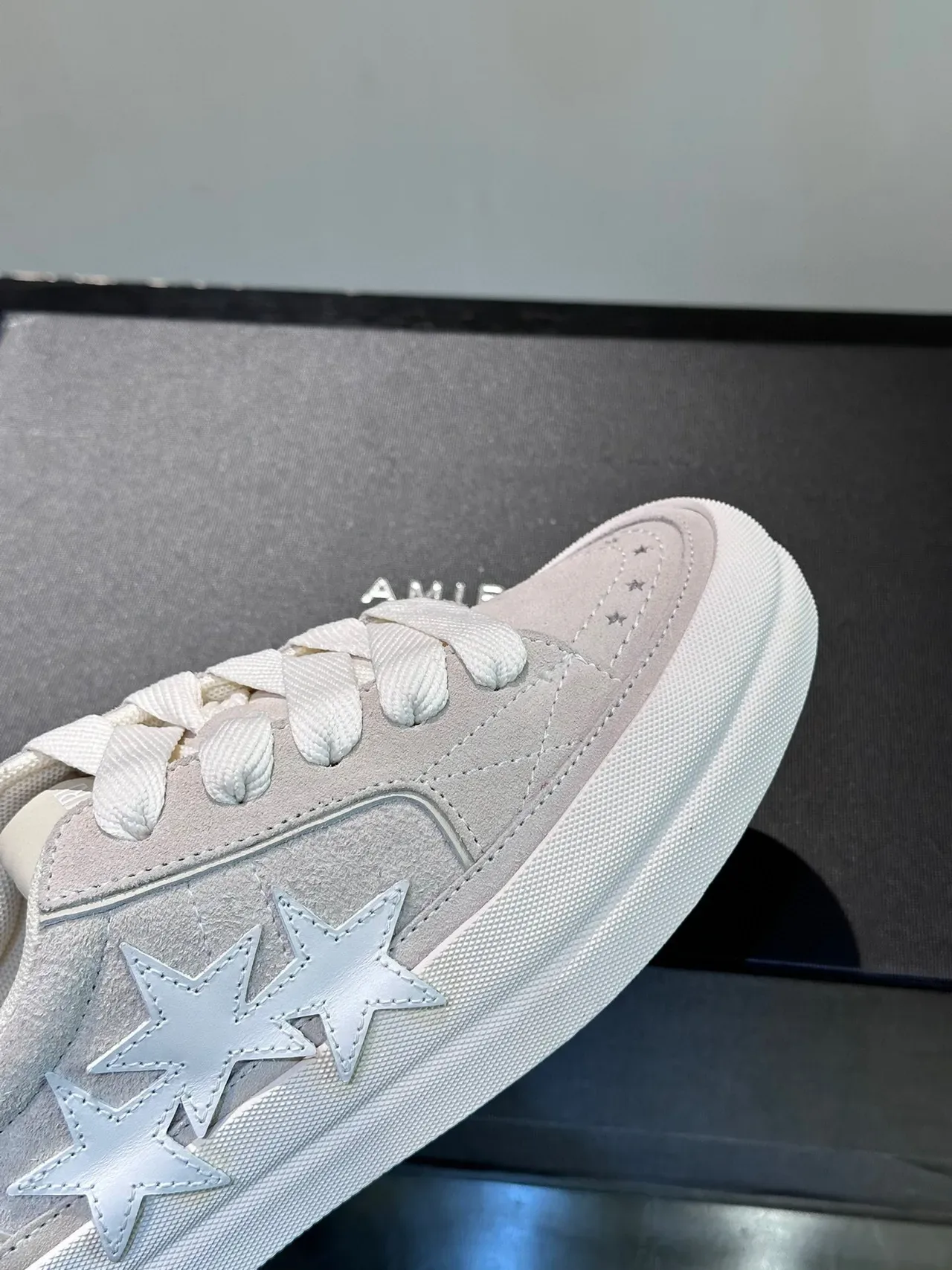 Pink Silver Low-Top Suede-Like Upper Sneakers 8