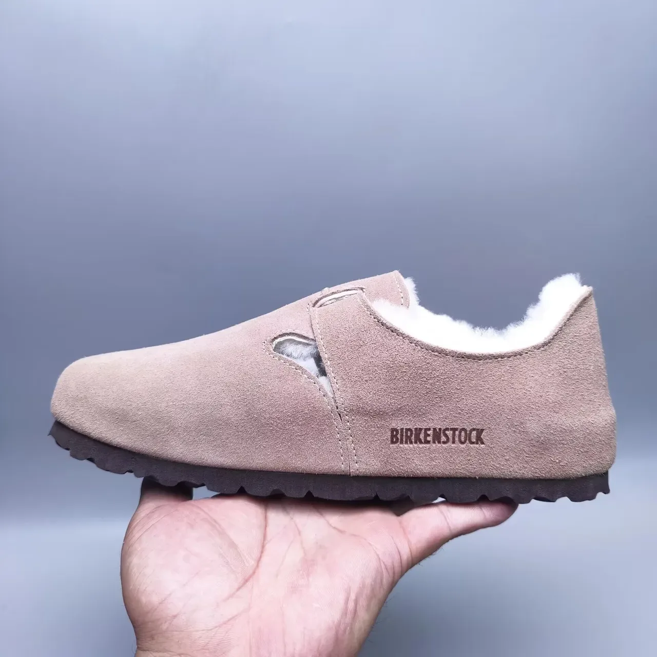 Pink White Suede Upper Shearling-Lined Mary Jane Shoes 5