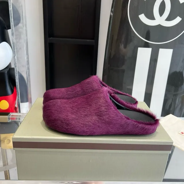 Purple Fur Slip-On Slippers 8