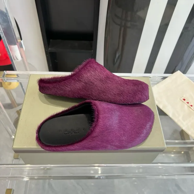 Purple Fur Slip-On Slippers 9