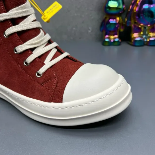 Red Beige High-Top Suede Upper Lifestyle Sneakers 5