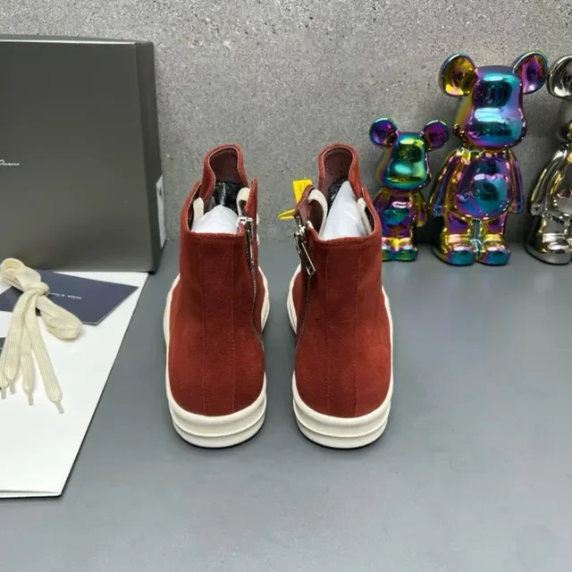 Red Beige High-Top Suede Upper Lifestyle Sneakers 6