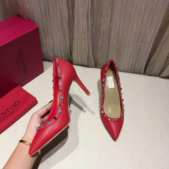 Red Blue Pointed-Toe Heel Stiletto 2